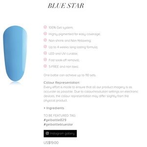 The Gel Bottle Blue Star Gel Polish